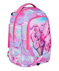 SJGANG PLUSHY RABBIT 3-wheel trolley backpack, removable pink doll - Backpack trolleys - 13