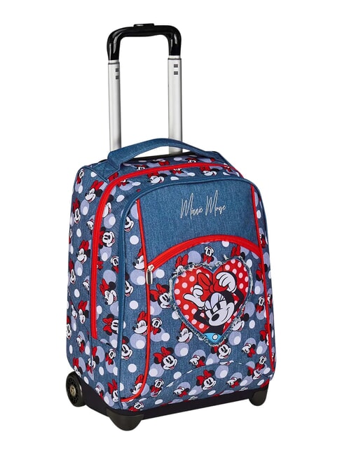 PRETTIED UP 2-wheel trolley backpack, fixed denim - Backpack trolleys