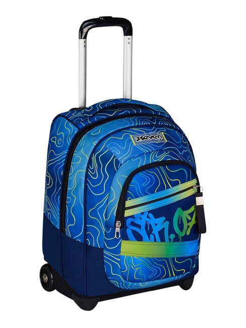 NUANCED 2-wheel trolley backpack, fixed Bluedeep - Backpack trolleys
