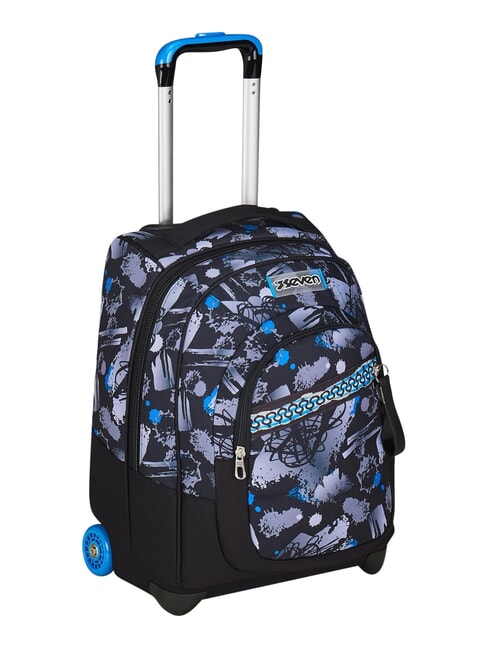 HUE E WRITES 2-wheel trolley backpack, fixed reflex blue - Backpack trolleys