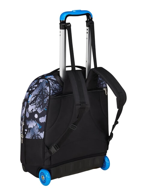 HUE E WRITES 2-wheel trolley backpack, fixed reflex blue - Backpack trolleys