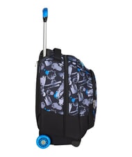SEVEN HUE E WRITES 2-wheel trolley backpack, fixed reflex blue - Backpack trolleys - 2