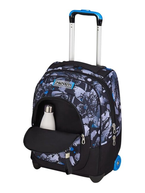HUE E WRITES 2-wheel trolley backpack, fixed reflex blue - Backpack trolleys