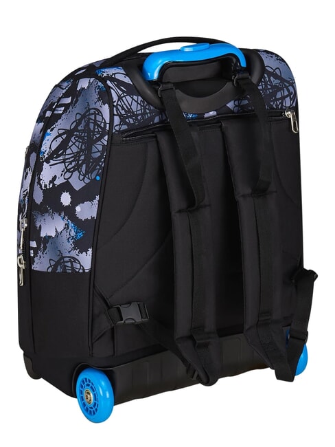 HUE E WRITES 2-wheel trolley backpack, fixed reflex blue - Backpack trolleys