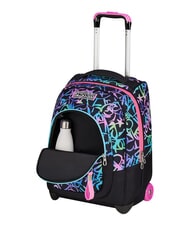 SEVEN SPRINKLING 2-wheel trolley backpack, fixed fuxiafluo - Backpack trolleys - 5