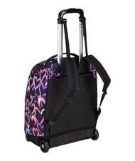 SEVEN LOVELY ELEMENTS 2-wheel trolley backpack, fixed pink strawberry - Backpack trolleys - 5