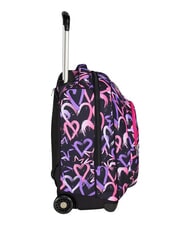SEVEN LOVELY ELEMENTS 2-wheel trolley backpack, fixed pink strawberry - Backpack trolleys - 2