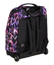 SEVEN LOVELY ELEMENTS 2-wheel trolley backpack, fixed pink strawberry - Backpack trolleys - 8