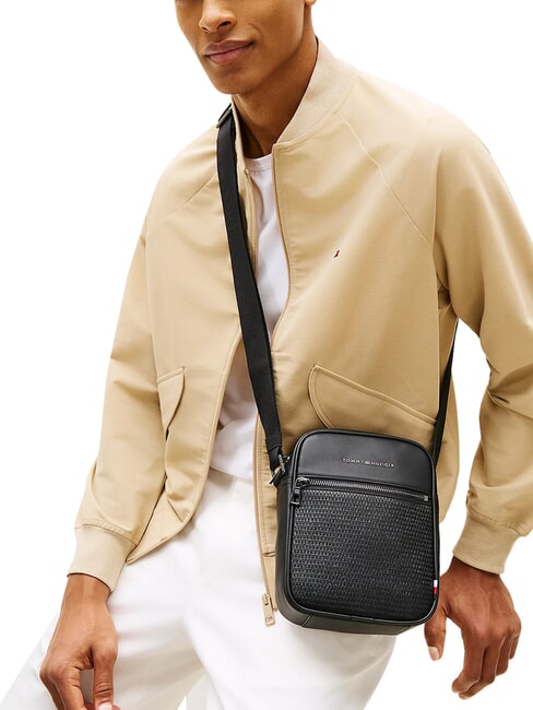 TH WOVEN Small bag with pocket black - Over-the-shoulder Bags for Men