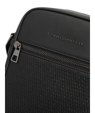 TOMMY HILFIGER TH WOVEN Small bag with pocket black - Over-the-shoulder Bags for Men - 4