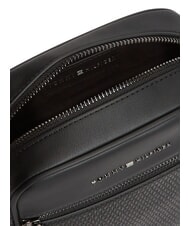 TOMMY HILFIGER TH WOVEN Small bag with pocket black - Over-the-shoulder Bags for Men - 5