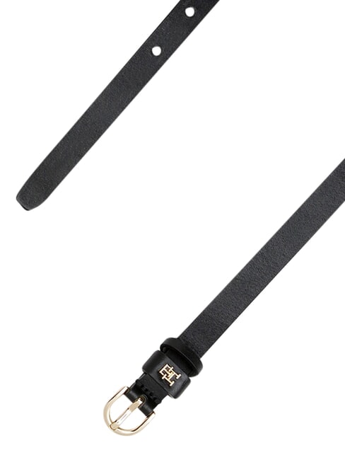 TH LOGO Women's thin leather belt black - Belts