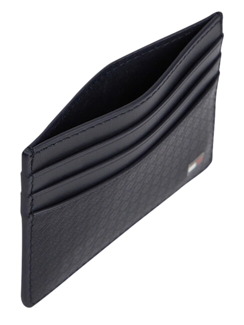 TH EMBOSSED Credit card holder, leather space blue - Men&rsquo;s Wallets