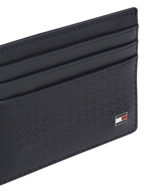 TH EMBOSSED Credit card holder, leather space blue - Men&rsquo;s Wallets