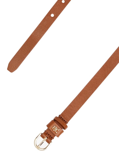TH LOGO Women's thin leather belt cognac - Belts