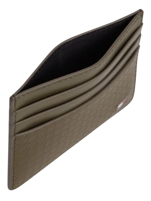 TH EMBOSSED Credit card holder, leather willow green - Men&rsquo;s Wallets