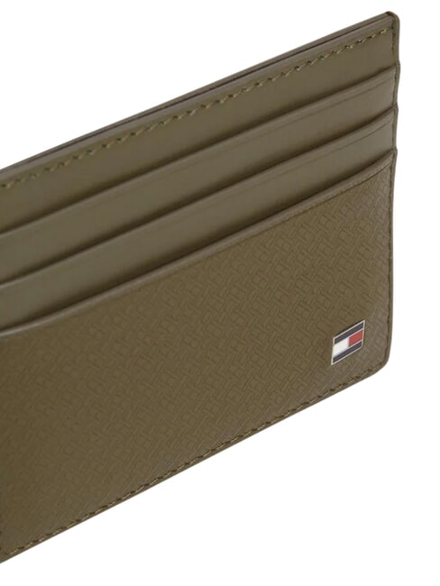 TH EMBOSSED Credit card holder, leather willow green - Men&rsquo;s Wallets