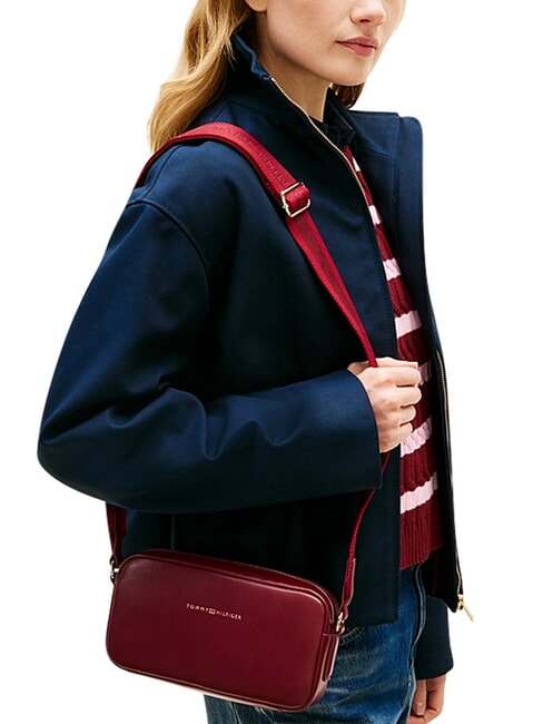 TH ESSENTIAL Mini shoulder bag velvet maroon - Women&rsquo;s Bags