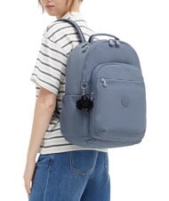 KIPLING SEOUL Large backpack blue stone - Backpacks & School and Leisure - 4