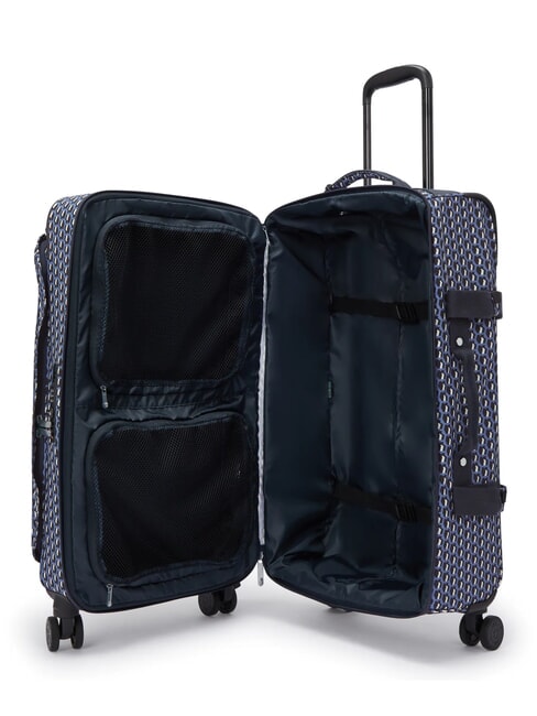 SPONTANEOUS M Medium trolley 3d k blue - Semi-rigid Trolley Cases