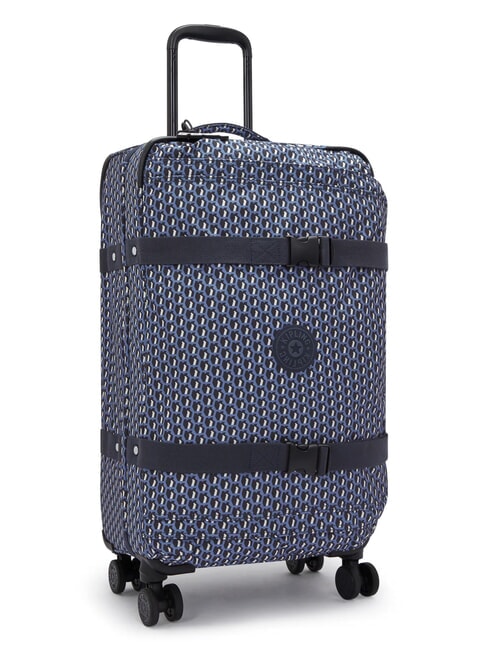 SPONTANEOUS M Medium trolley 3d k blue - Semi-rigid Trolley Cases