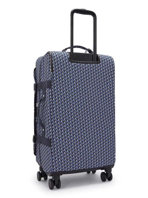 SPONTANEOUS M Medium trolley 3d k blue - Semi-rigid Trolley Cases