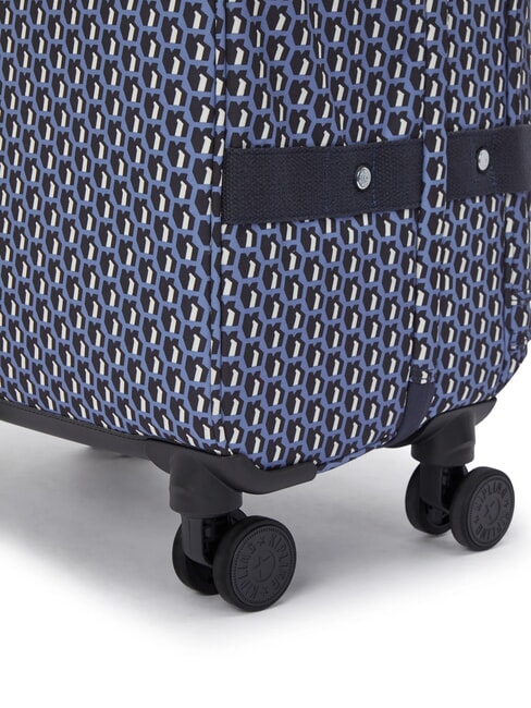 SPONTANEOUS M Medium trolley 3d k blue - Semi-rigid Trolley Cases