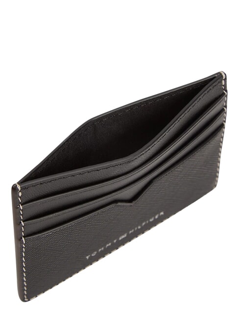 TH SAFFIANO Credit card holder, leather black - Men&rsquo;s Wallets