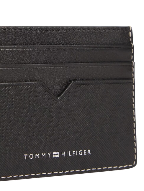 TH SAFFIANO Credit card holder, leather black - Men&rsquo;s Wallets