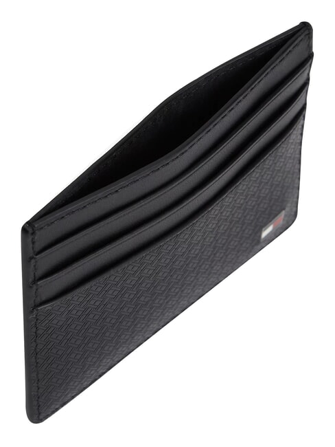 TH EMBOSSED Credit card holder, leather black - Men&rsquo;s Wallets