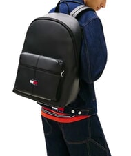 TOMMY HILFIGER TJ ESS DAILY PU Backpack with front pocket black - Backpacks & School and Leisure - 2