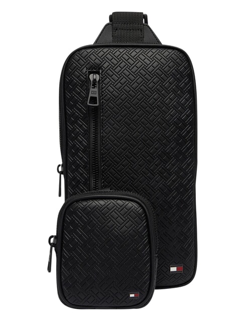 TH EMBOSSED FLAG One-shoulder pouch black - Hip pouches