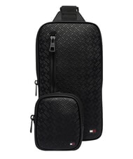 TOMMY HILFIGER TH EMBOSSED FLAG One-shoulder pouch black - Hip pouches - 6