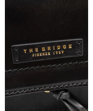 THE BRIDGE ELBA Leather bag with shoulder flap Black Gold - Women&rsquo;s Bags - 3