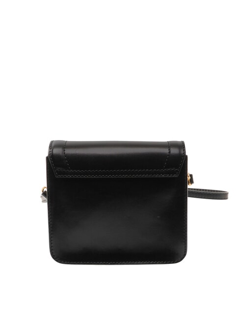 ELBA Leather bag with shoulder flap Black Gold - Women&rsquo;s Bags