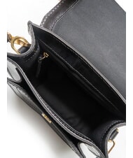 THE BRIDGE ELBA Leather bag with shoulder flap Black Gold - Women&rsquo;s Bags - 5