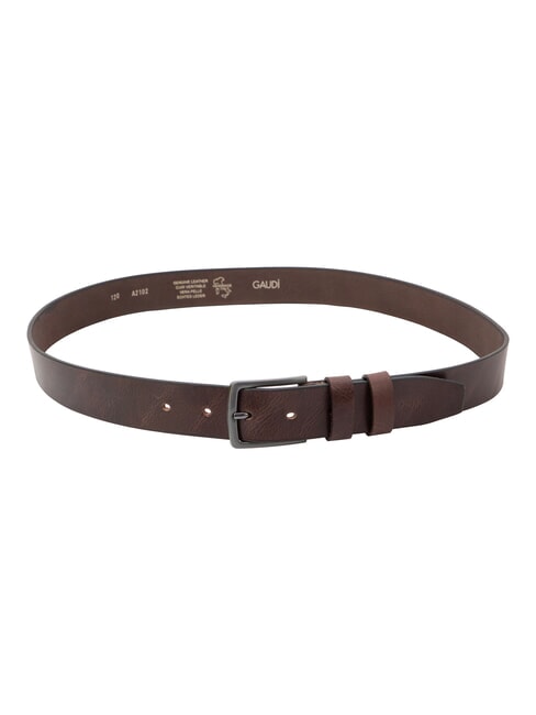 SANTA CROCE Leather belt darkbrown - Belts