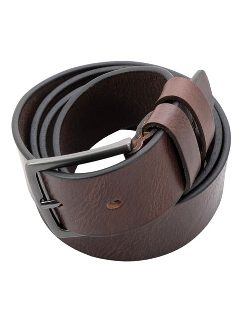 SANTA CROCE Leather belt darkbrown - Belts
