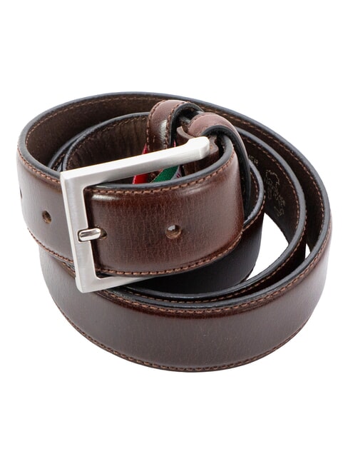 BRIDGE Leather belt darkbrown - Belts