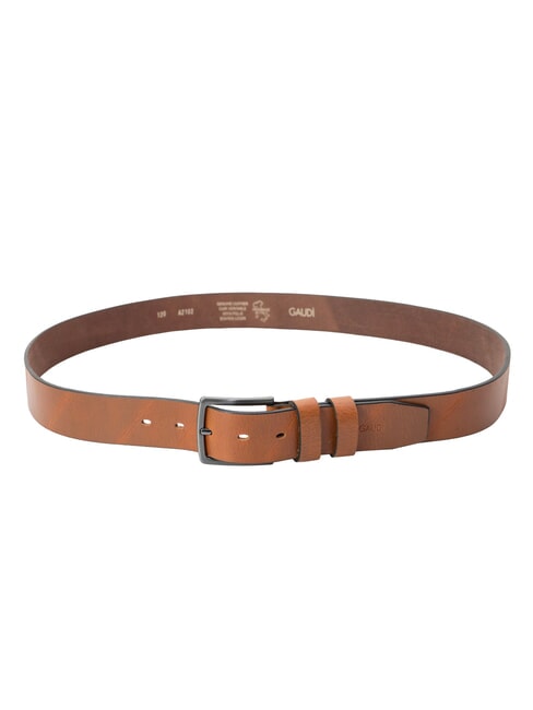 SANTA CROCE Leather belt Tobacco - Belts