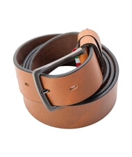 GAUD&Igrave; SANTA CROCE Leather belt Tobacco - Belts - 3
