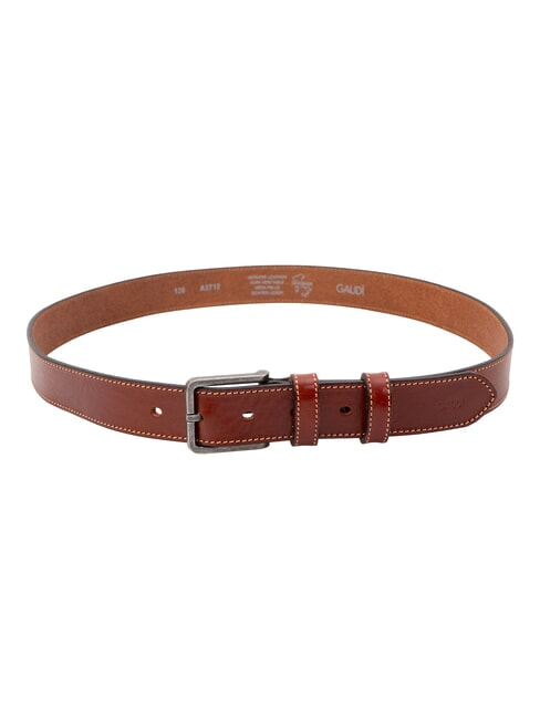 BELT Leather belt Tobacco - Belts