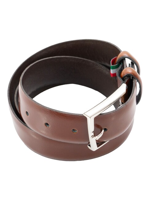 LUXURY Leather belt Tobacco - Belts