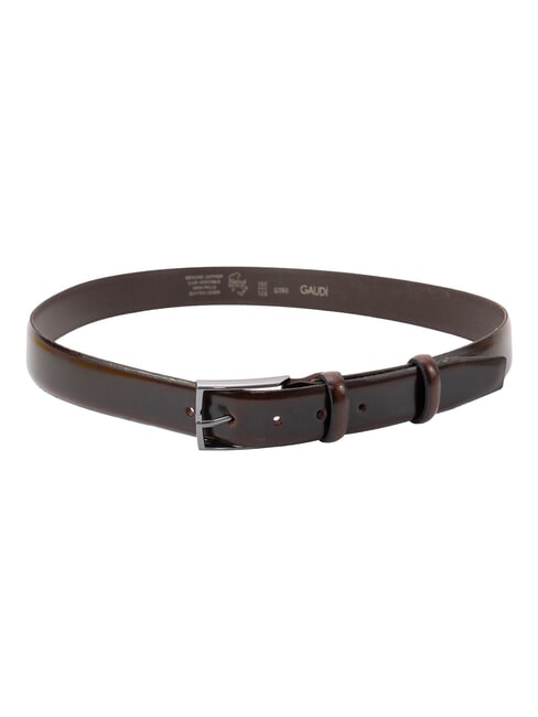 LUXURY Leather belt darkbrown - Belts