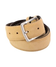 GAUD&Igrave; BASIC Leather belt BEIGE - Belts - 3