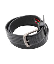GAUD&Igrave; SANTA CROCE Printed, rounded leather belt BLACK - Belts - 3