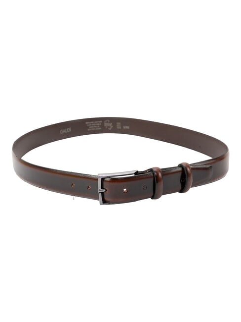 LUXURY Leather belt Made in Italy darkbrown - Belts