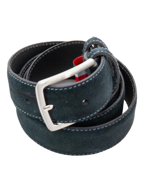 BASIC Leather belt dark blue - Belts
