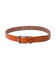 GAUD&Igrave; SANTA CROCE Printed, rounded leather belt Tobacco - Belts - 2