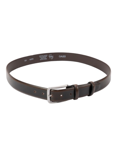 BRIDGE Leather belt darkbrown - Belts